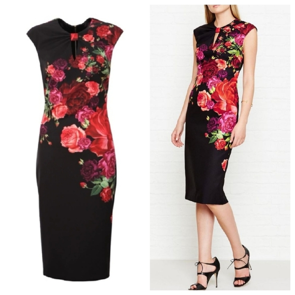 Ted Baker Dresses & Skirts - Ted Baker Mirrie Floral Rose Sleeveless Sheath Dress